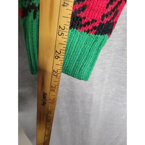 NWT Ugly Christmas Sweater Cat Santa Hat Drink Cup Holder Knit Sweater Medium - Picture 9 of 9